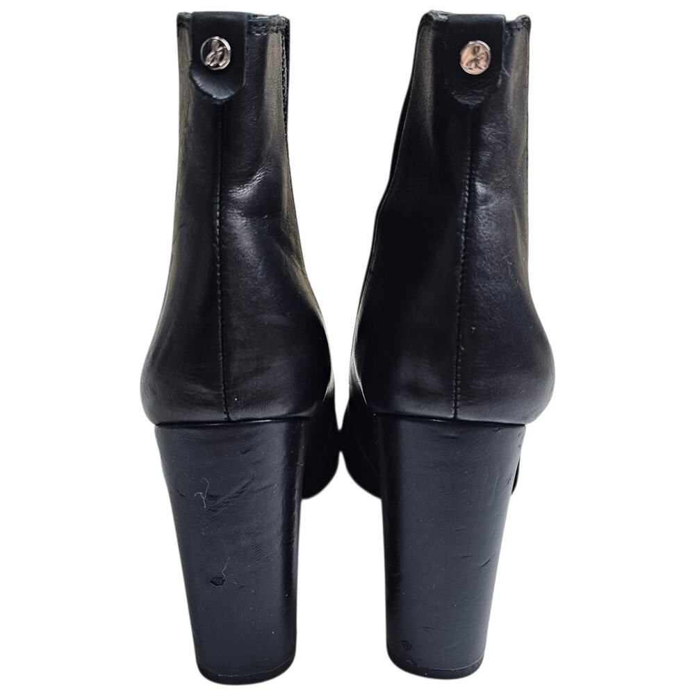 Sam Edelman Womens Case Block Heel Pull On Booties Black Leather Size 9.5M - Picture 7 of 12